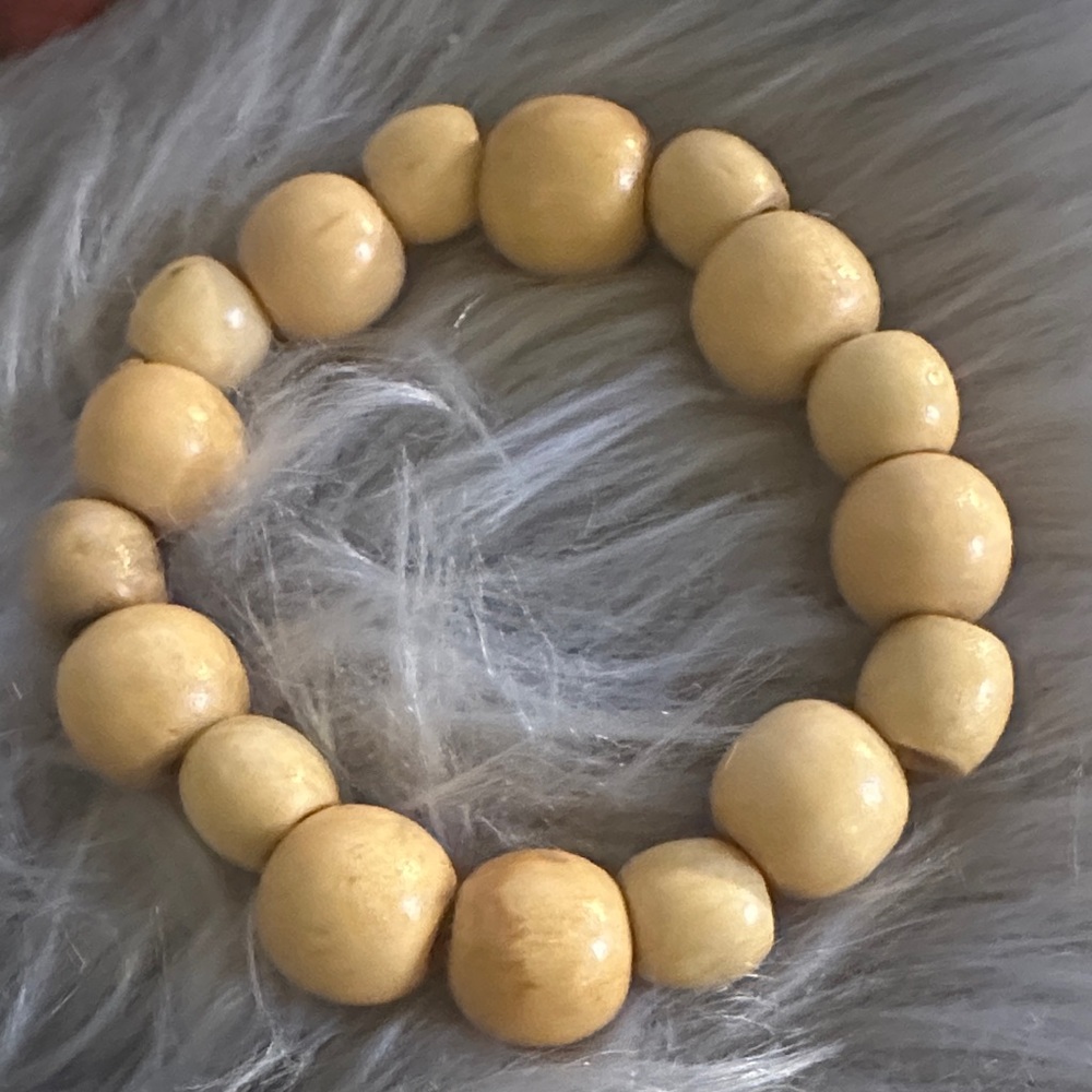 Natural Wooden Bead Bracelet